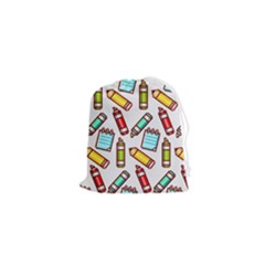 Seamless Pixel Art Pattern Drawstring Pouch (xs) by Amaryn4rt