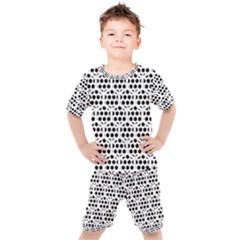 Seamless Honeycomb Pattern Kids  T-shirt And Shorts Set by Amaryn4rt