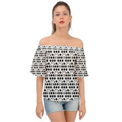 Seamless Honeycomb Pattern Off Shoulder Short Sleeve Top by Amaryn4rt