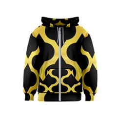 Seamless Gold Pattern Kids  Zipper Hoodie by Amaryn4rt