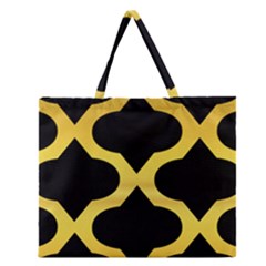 Seamless Gold Pattern Zipper Large Tote Bag by Amaryn4rt