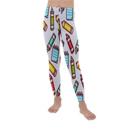 Seamless Pixel Art Pattern Kids  Lightweight Velour Leggings