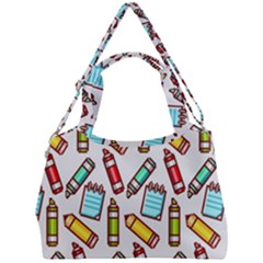 Seamless Pixel Art Pattern Double Compartment Shoulder Bag by Amaryn4rt