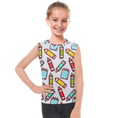 Seamless Pixel Art Pattern Kids  Mesh Tank Top by Amaryn4rt