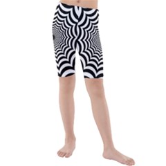 Spider Web Hypnotic Kids  Mid Length Swim Shorts by Amaryn4rt