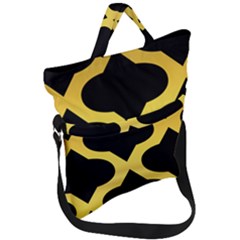 Seamless Gold Pattern Fold Over Handle Tote Bag by Amaryn4rt