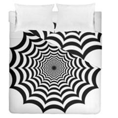 Spider Web Hypnotic Duvet Cover Double Side (queen Size) by Amaryn4rt