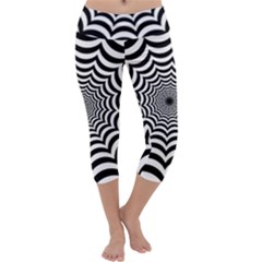 Spider Web Hypnotic Capri Yoga Leggings by Amaryn4rt