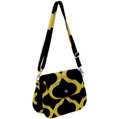 Seamless Gold Pattern Saddle Handbag by Amaryn4rt