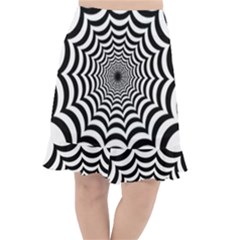 Spider Web Hypnotic Fishtail Chiffon Skirt by Amaryn4rt