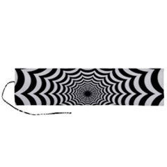 Spider Web Hypnotic Roll Up Canvas Pencil Holder (l) by Amaryn4rt