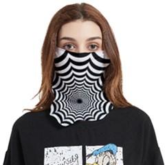 Spider Web Hypnotic Face Covering Bandana (two Sides) by Amaryn4rt