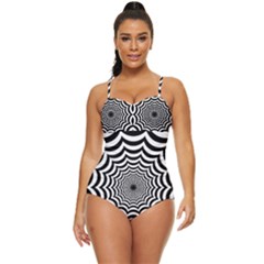 Spider Web Hypnotic Retro Full Coverage Swimsuit by Amaryn4rt