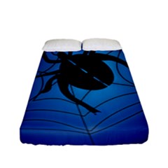 Spider On Web Fitted Sheet (full/ Double Size) by Amaryn4rt