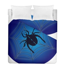 Spider On Web Duvet Cover Double Side (full/ Double Size) by Amaryn4rt