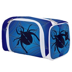 Spider On Web Toiletries Pouch by Amaryn4rt