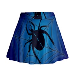 Spider On Web Mini Flare Skirt by Amaryn4rt