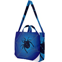 Spider On Web Square Shoulder Tote Bag by Amaryn4rt