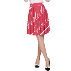 Winter Holiday Hours A-line Skirt by Amaryn4rt