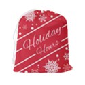 Winter Holiday Hours Drawstring Pouch (2XL) View2