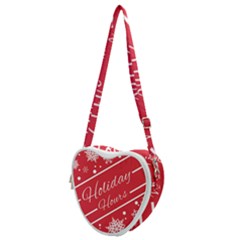 Winter Holiday Hours Heart Shoulder Bag by Amaryn4rt