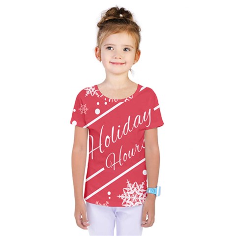 Winter Holiday Hours Kids  One Piece T-shirt by Amaryn4rt