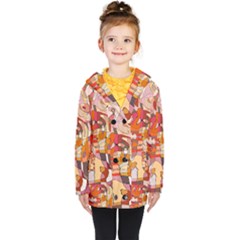 Abstract Abstraction Pattern Moder Kids  Double Breasted Button Coat by Amaryn4rt