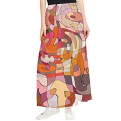 Abstract Abstraction Pattern Moder Maxi Chiffon Skirt by Amaryn4rt