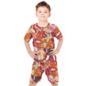 Abstract Abstraction Pattern Moder Kids  T-Shirt and Shorts Set View1