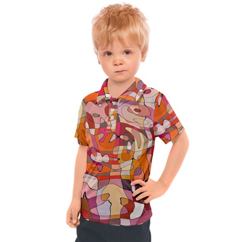 Abstract Abstraction Pattern Moder Kids  Polo T-shirt by Amaryn4rt