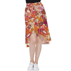 Abstract Abstraction Pattern Moder Frill Hi Low Chiffon Skirt by Amaryn4rt