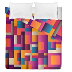 Abstract Background Geometry Blocks Duvet Cover Double Side (queen Size)