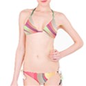 Abstract Colorful Background Wavy Classic Bikini Set View1