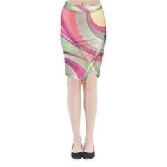 Abstract Colorful Background Wavy Midi Wrap Pencil Skirt by Amaryn4rt