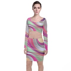 Abstract Colorful Background Wavy Top And Skirt Sets by Amaryn4rt