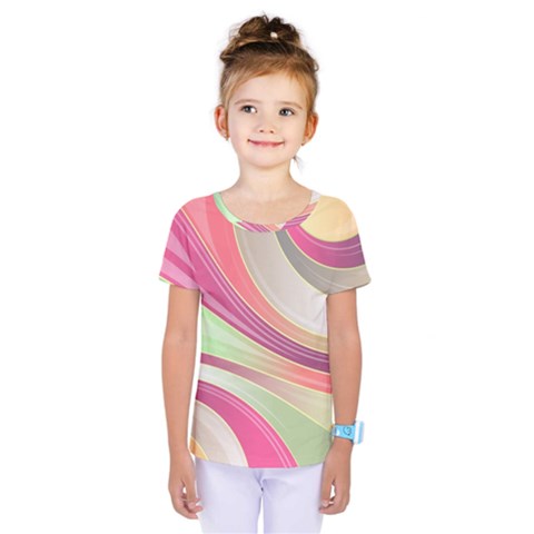 Abstract Colorful Background Wavy Kids  One Piece T-shirt by Amaryn4rt