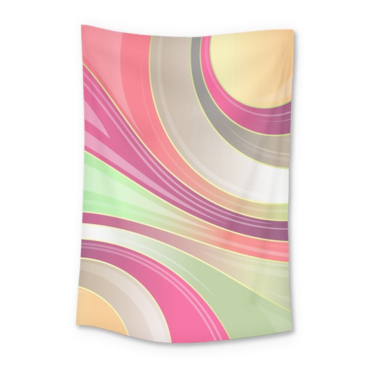 Abstract Colorful Background Wavy Small Tapestry