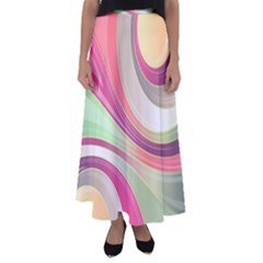 Abstract Colorful Background Wavy Flared Maxi Skirt by Amaryn4rt