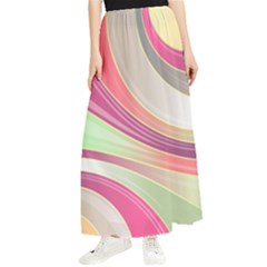 Abstract Colorful Background Wavy Maxi Chiffon Skirt by Amaryn4rt