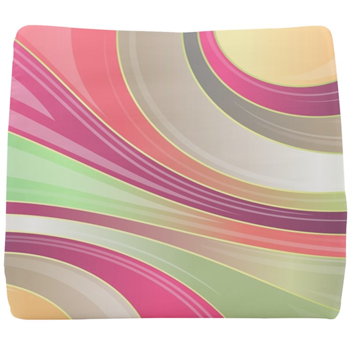 Abstract Colorful Background Wavy Seat Cushion