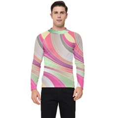 Abstract Colorful Background Wavy Men s Long Sleeve Rash Guard by Amaryn4rt