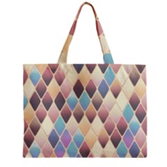 Abstract Colorful Diamond Background Tile Zipper Mini Tote Bag by Amaryn4rt