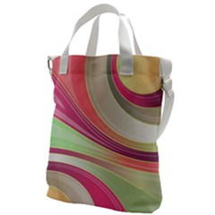 Abstract Colorful Background Wavy Canvas Messenger Bag