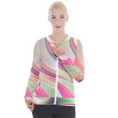 Abstract Colorful Background Wavy Casual Zip Up Jacket by Amaryn4rt