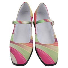 Abstract Colorful Background Wavy Women s Mary Jane Shoes by Amaryn4rt