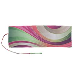 Abstract Colorful Background Wavy Roll Up Canvas Pencil Holder (m) by Amaryn4rt