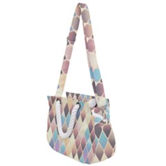 Abstract Colorful Diamond Background Tile Rope Handles Shoulder Strap Bag by Amaryn4rt