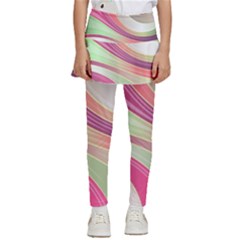 Abstract Colorful Background Wavy Kids  Skirted Pants by Amaryn4rt