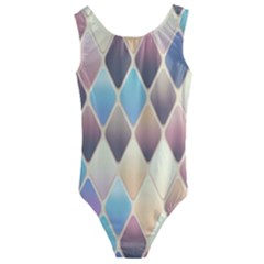 Abstract Colorful Diamond Background Tile Kids  Cut-out Back One Piece Swimsuit by Amaryn4rt