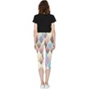 Abstract Colorful Diamond Background Tile Inside Out Lightweight Velour Capri Leggings  View2